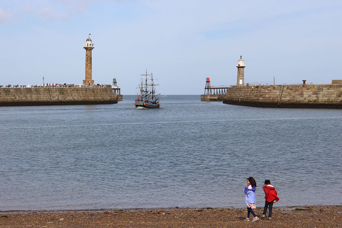 Ships in Whitby Harbor